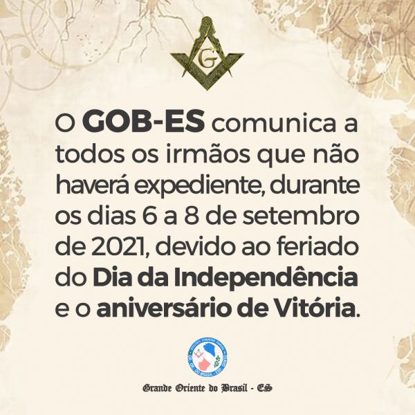 FUNCIONAMENTO DO GOB-ES DURANTE O FERIADO