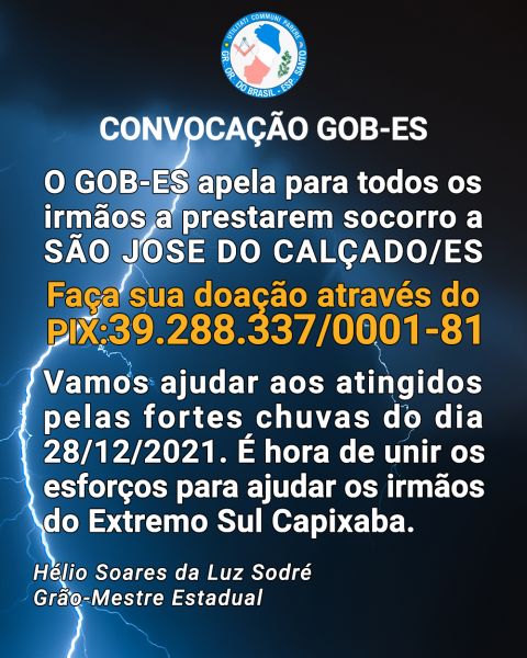 CONVOCAÇÃO GOB-ES CONVOCAÇÃO GOB-ES