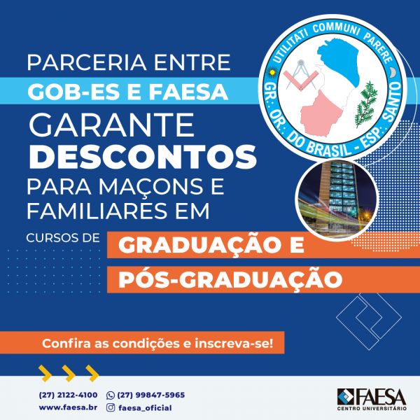 GOB-ES FIRMA CONVÊNIO CONSISTENTE COM A FAESA PARA FORMAÇÃO ACADÊMICA GOB-ES FIRMA CONVÊNIO CONSISTENTE COM A FAESA PARA FORMAÇÃO ACADÊMICA